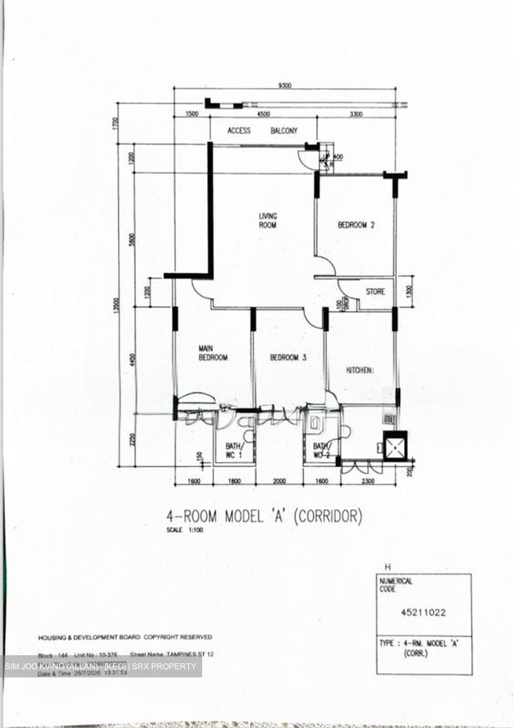 Blk 144 Tampines Street 12 (Tampines), HDB 4 Rooms #590877951